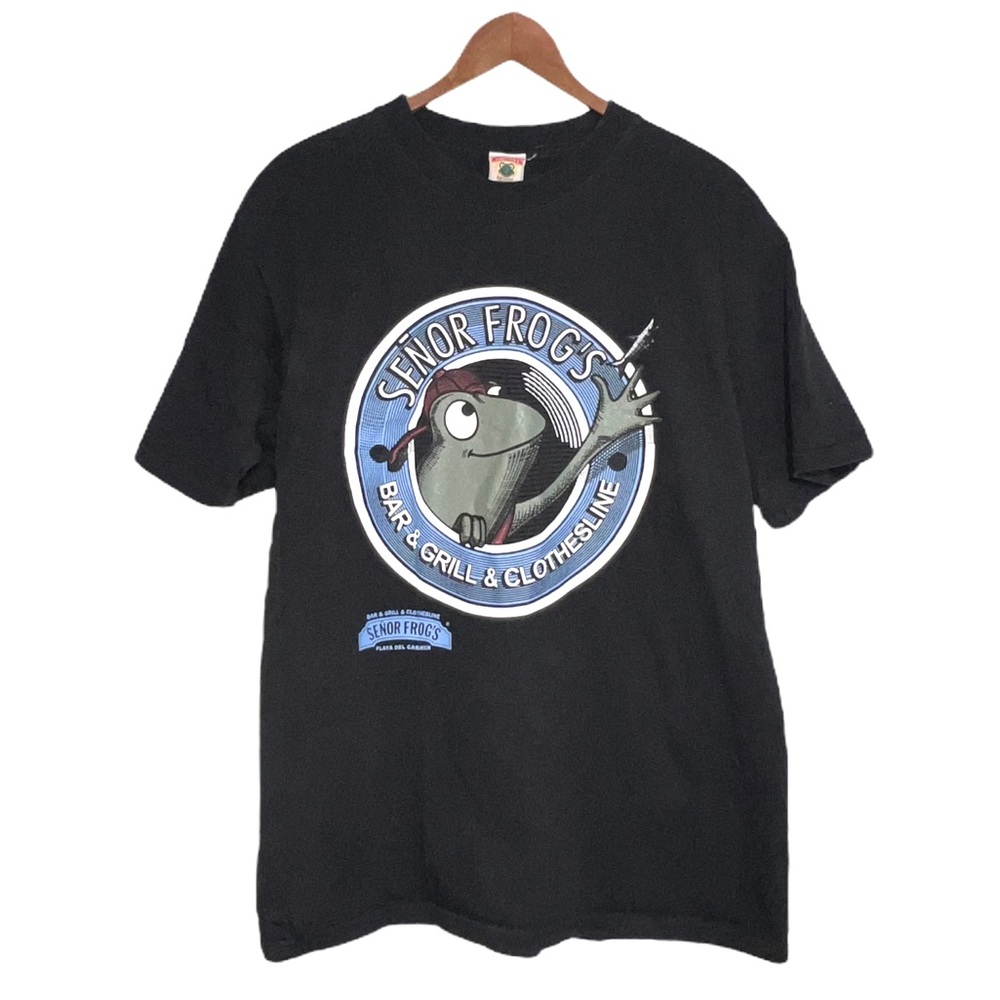 SEÑOR FROG’S PLAYA DEL CARMEN BLACK GRAPHIC TEE-UNISEX